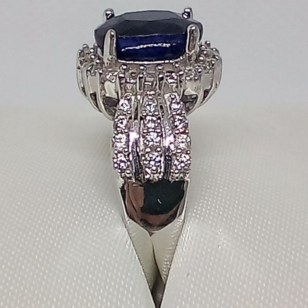 gorgeous genuine blue sapphire ring! size 6 - Picture 2 of 9